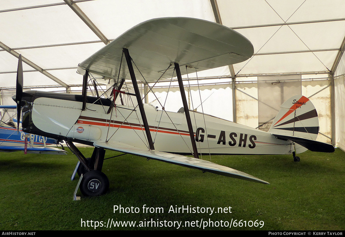 Aircraft Photo of G-ASHS | SNCAN Stampe SV-4C(G) | AirHistory.net #661069