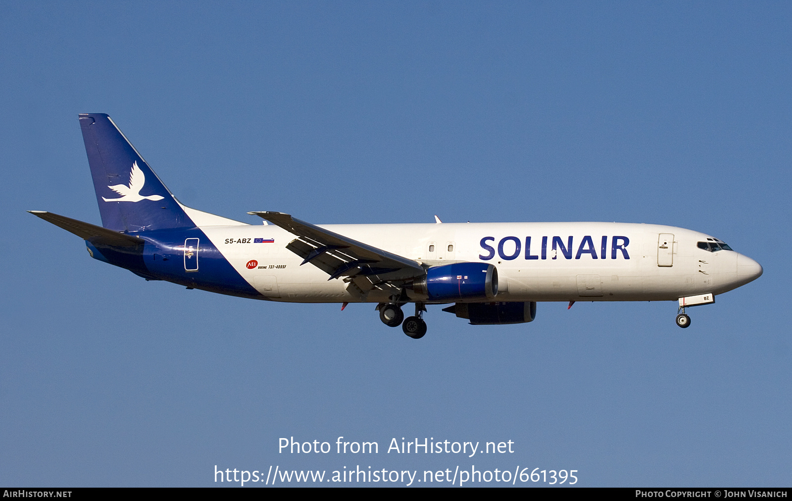 Aircraft Photo of S5-ABZ | Boeing 737-4K5(SF) | Solinair | AirHistory.net #661395