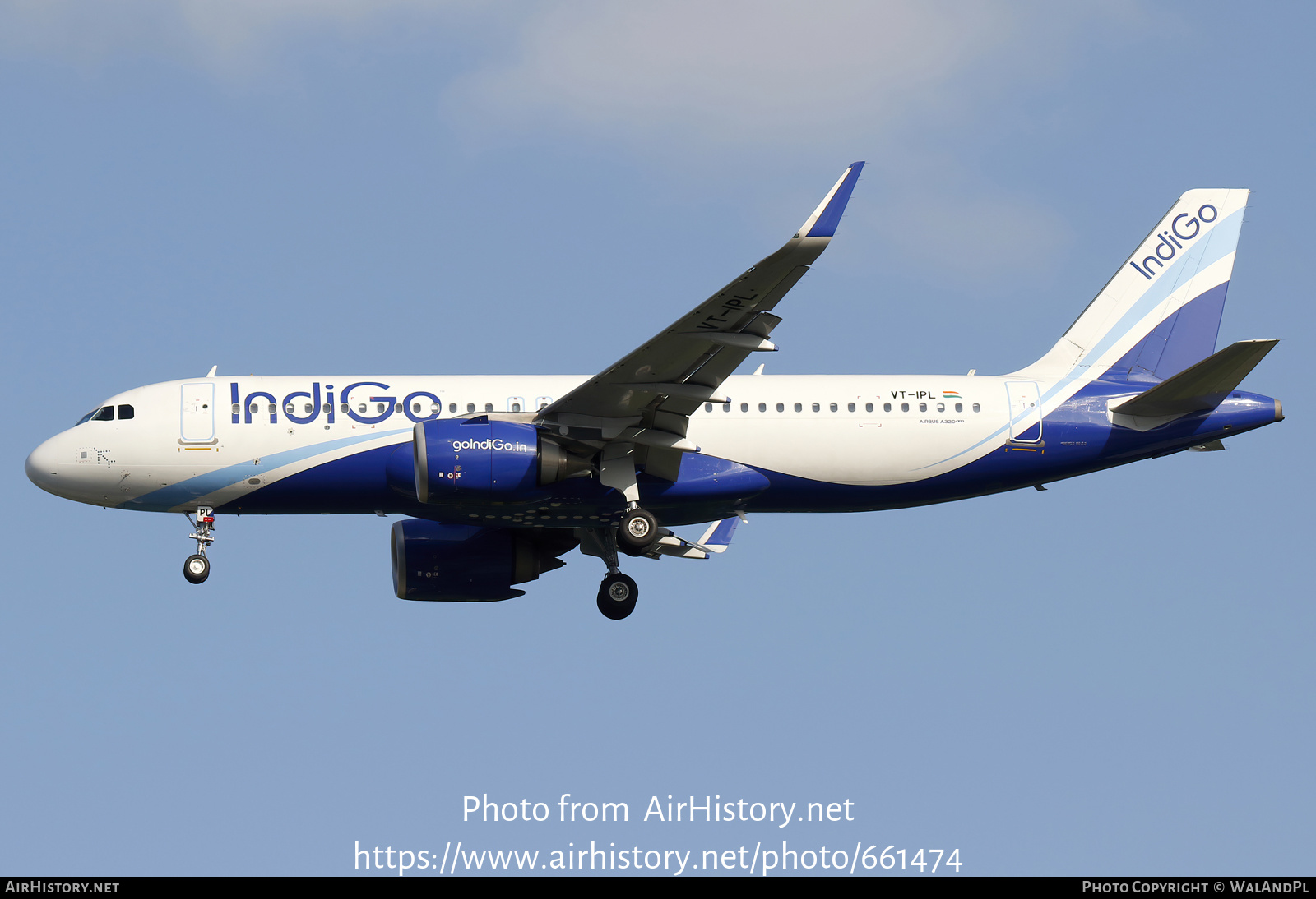 Aircraft Photo of VT-IPL | Airbus A320-251N | IndiGo | AirHistory.net #661474