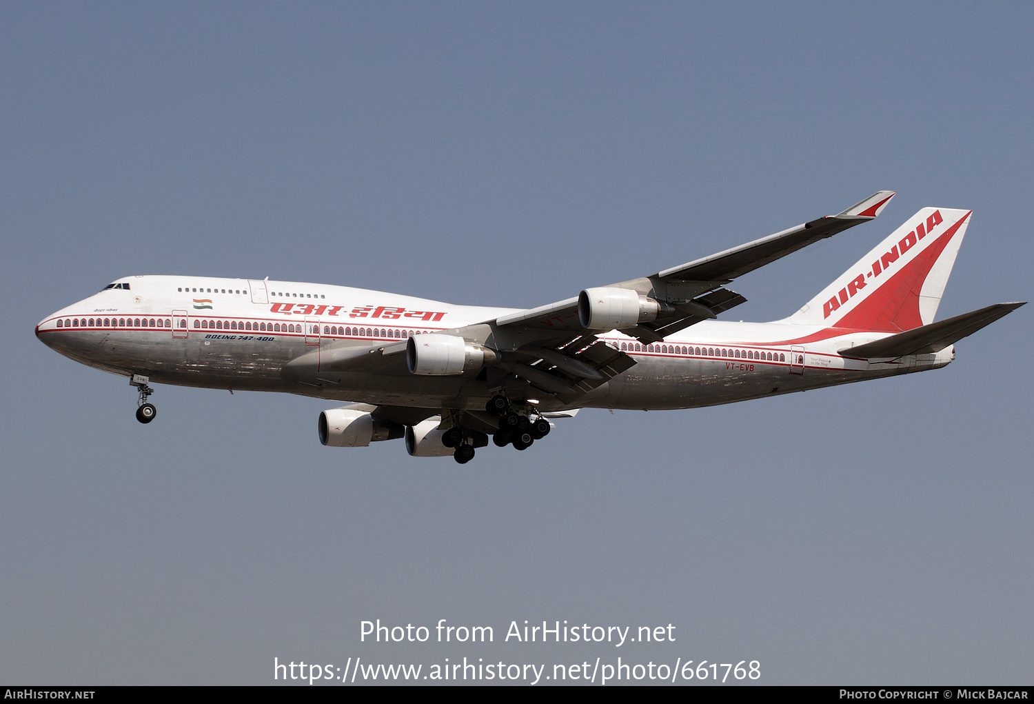 Aircraft Photo of VT-EVB | Boeing 747-437 | Air India | AirHistory.net #661768