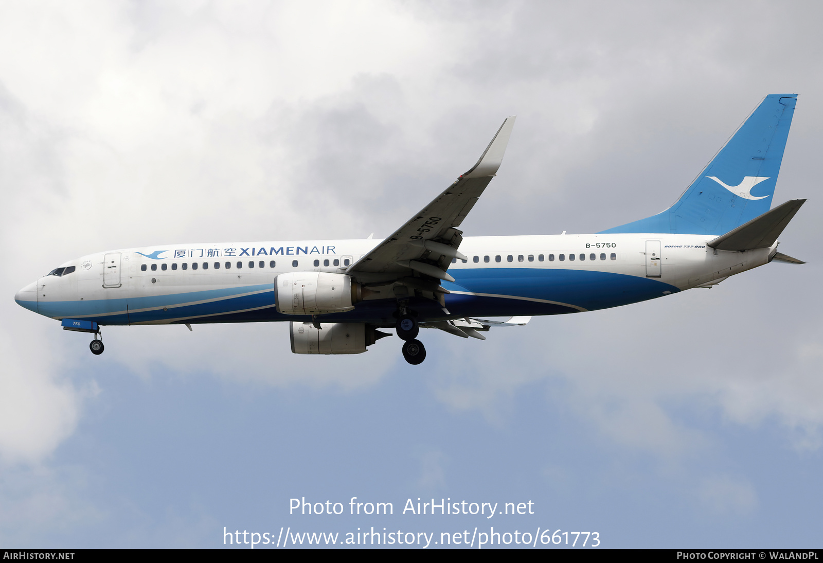 Aircraft Photo of B-5750 | Boeing 737-85C | Xiamen Airlines | AirHistory.net #661773