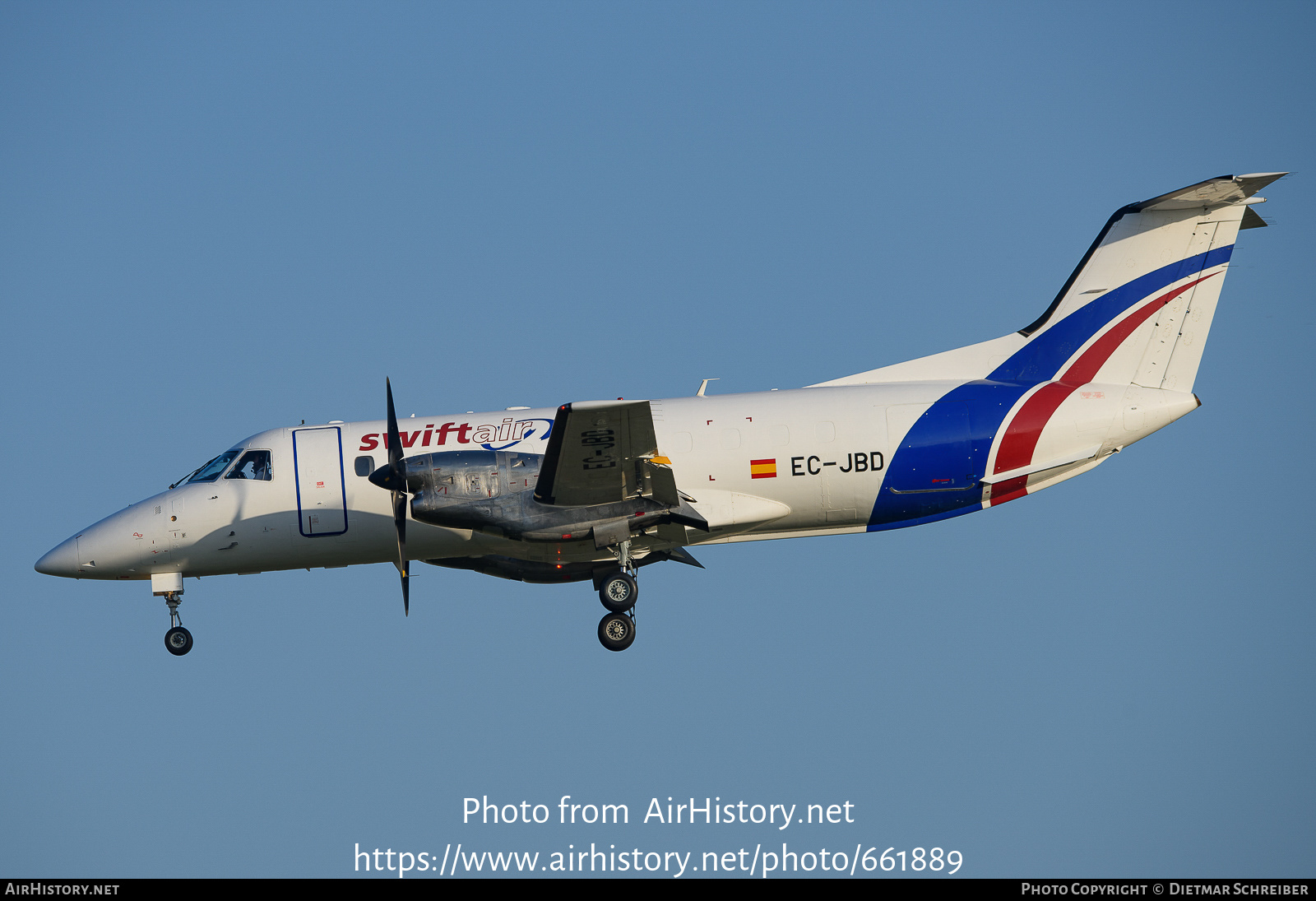 Aircraft Photo of EC-JBD | Embraer EMB-120(ERF) Brasilia | Swiftair | AirHistory.net #661889