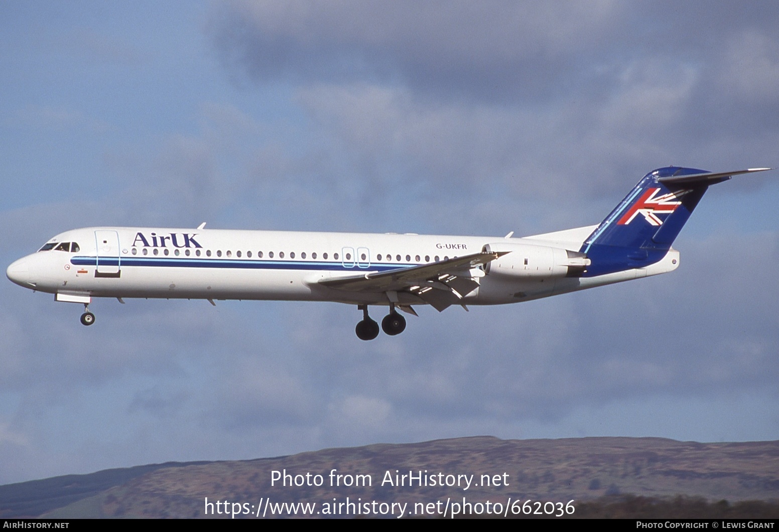 Aircraft Photo of G-UKFR | Fokker 100 (F28-0100) | Air UK | AirHistory.net #662036