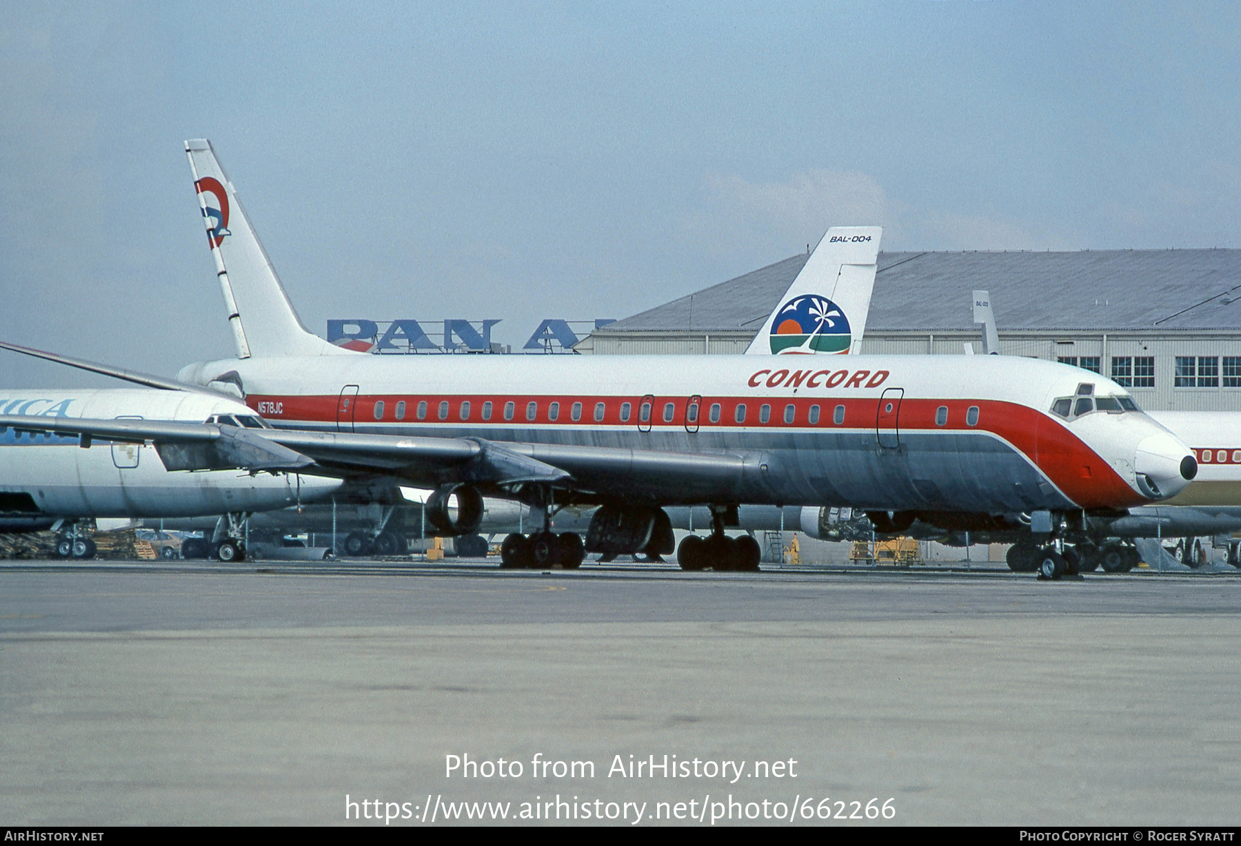 Aircraft Photo of N578JC | Douglas DC-8-31(F) | Concord International Airlines | AirHistory.net #662266