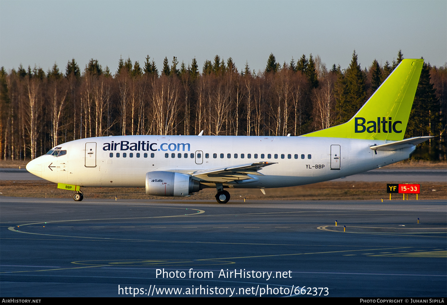 Aircraft Photo of YL-BBP | Boeing 737-522 | AirBaltic | AirHistory.net #662373