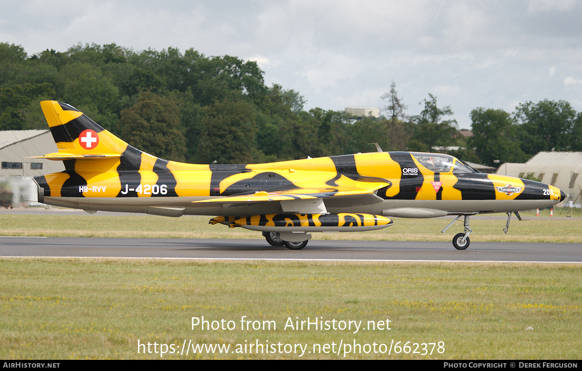 Aircraft Photo of HB-RVV / J-4206 | Hawker Hunter T68 | Switzerland - Air Force | AirHistory.net #662378