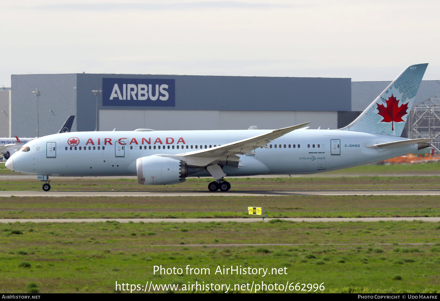 Aircraft Photo of C-GHQQ | Boeing 787-8 Dreamliner | Air Canada | AirHistory.net #662996