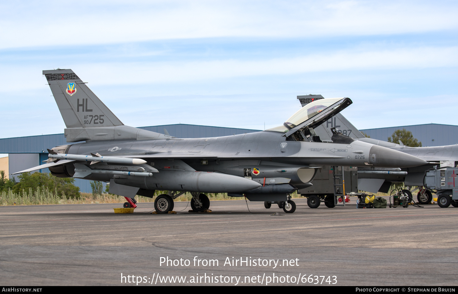 Aircraft Photo of 90-0725 / AF900725 | General Dynamics F-16C Fighting Falcon | USA - Air Force | AirHistory.net #663743