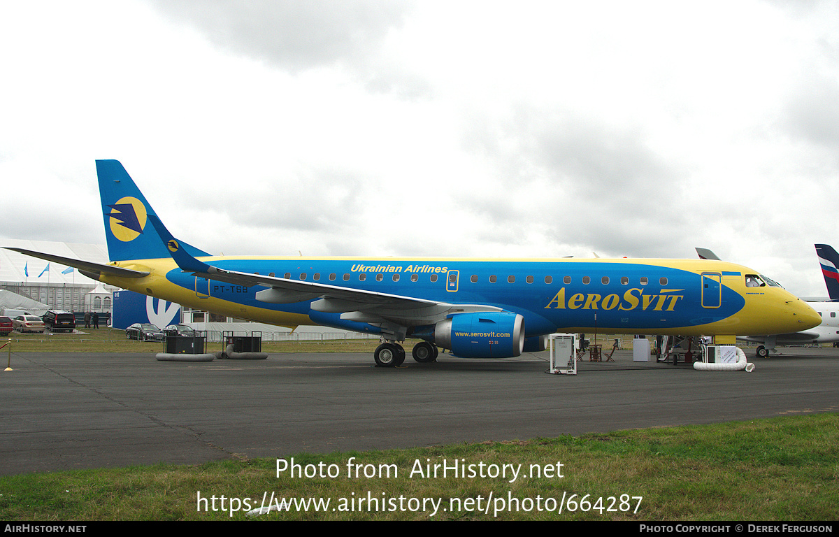 Aircraft Photo of PT-TSB | Embraer 190STD (ERJ-190-100STD) | AeroSvit Ukrainian Airlines | AirHistory.net #664287