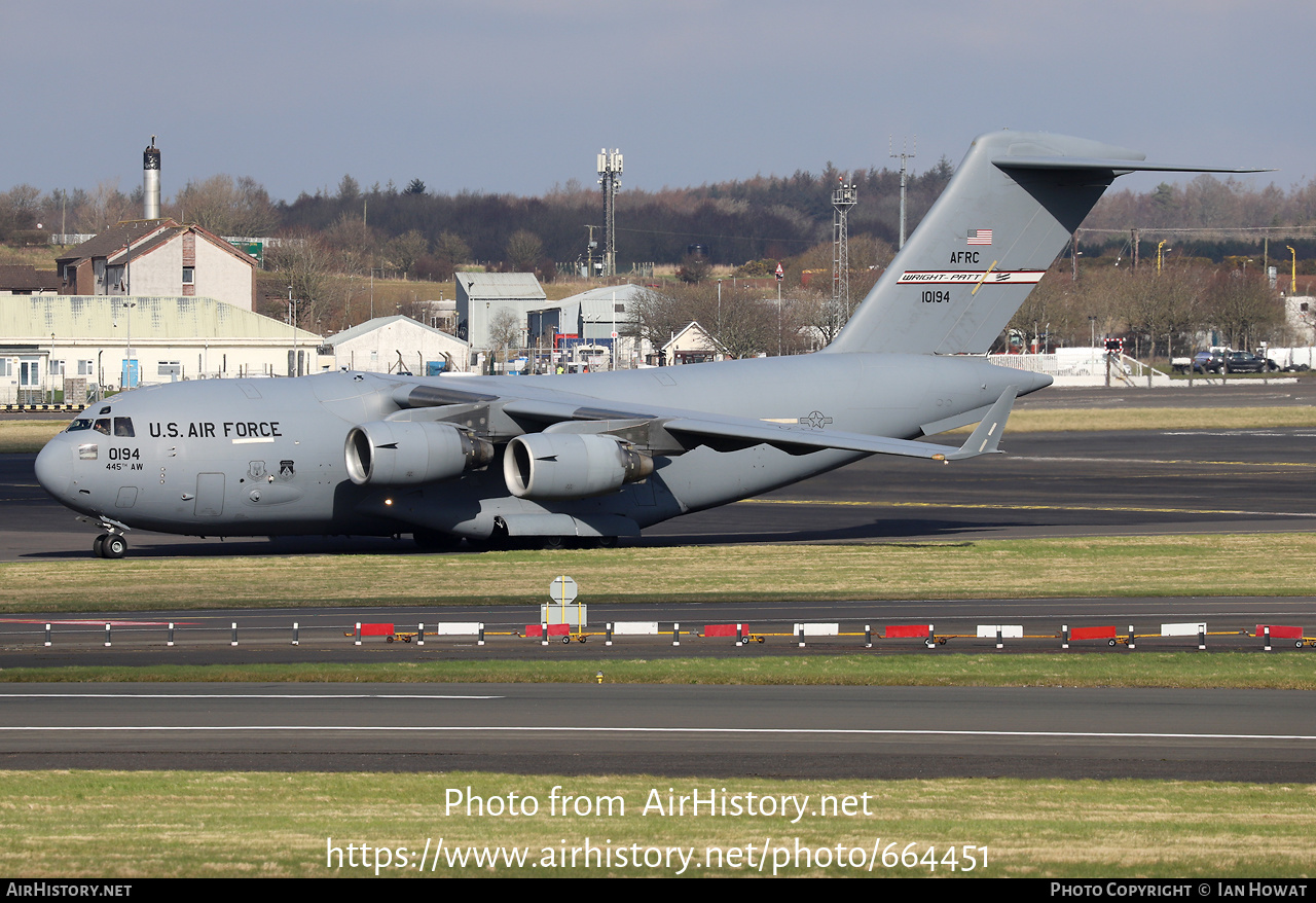 Aircraft Photo of 01-0194 / 10194 | Boeing C-17A Globemaster III | USA - Air Force | AirHistory.net #664451