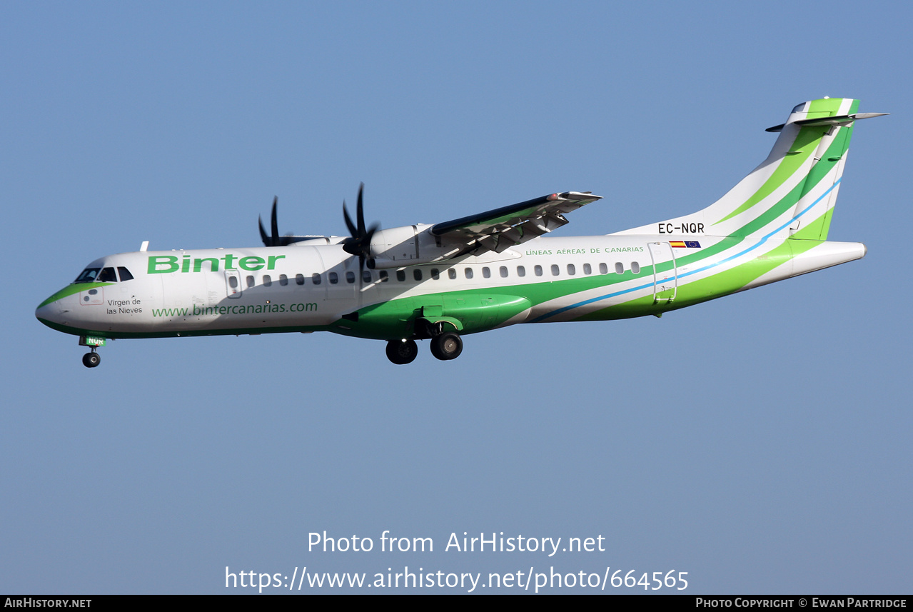 Aircraft Photo of EC-NQR | ATR ATR-72-600 (ATR-72-212A) | Binter Canarias | AirHistory.net #664565