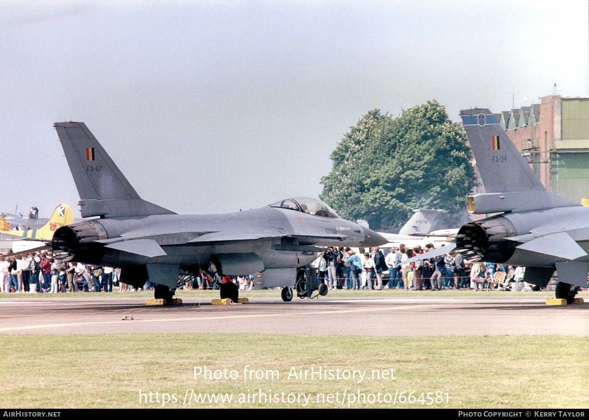 Aircraft Photo of FA-47 | General Dynamics F-16A Fighting Falcon | Belgium - Air Force | AirHistory.net #664581