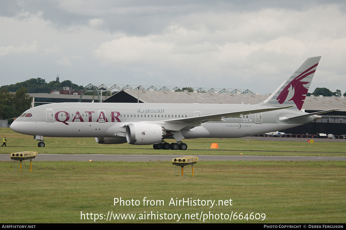 Aircraft Photo of N10187 | Boeing 787-8 Dreamliner | Qatar Airways | AirHistory.net #664609