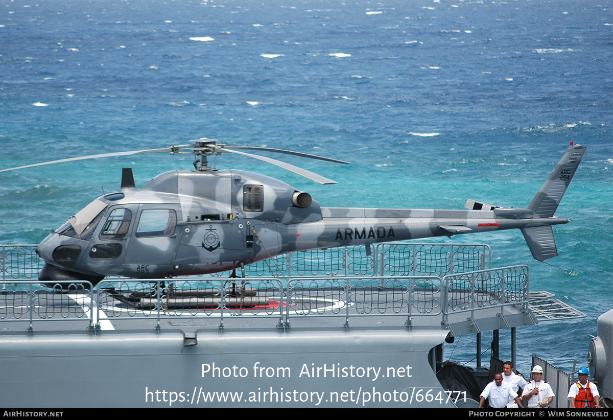 Aircraft Photo of ARC203 / ARC204 | Aerospatiale AS-555SN Fennec | Colombia - Navy | AirHistory.net #664771