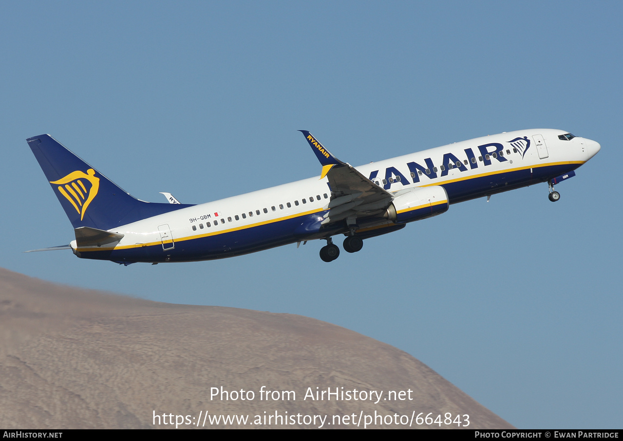 Aircraft Photo of 9H-QBM | Boeing 737-8AS | Ryanair | AirHistory.net #664843