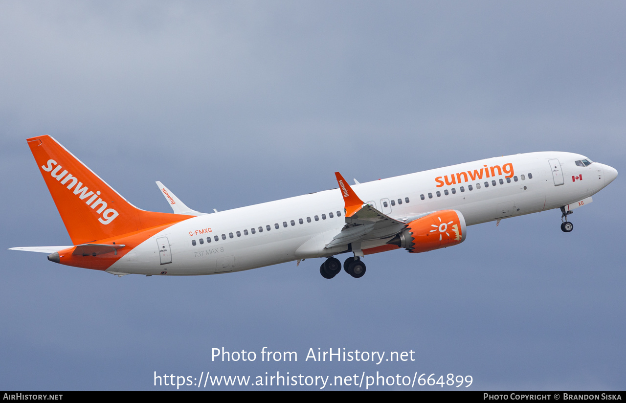 Aircraft Photo of C-FMXG | Boeing 737-8 Max 8 | Sunwing Airlines | AirHistory.net #664899