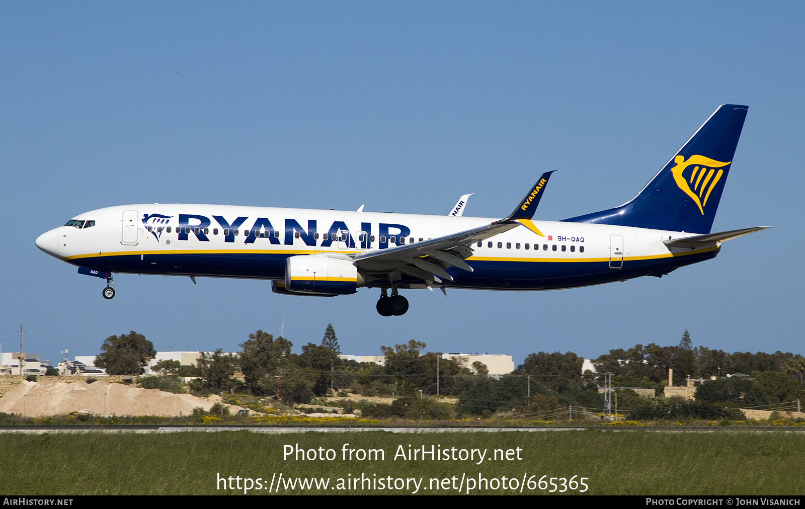 Aircraft Photo of 9H-QAQ | Boeing 737-8AS | Ryanair | AirHistory.net #665365