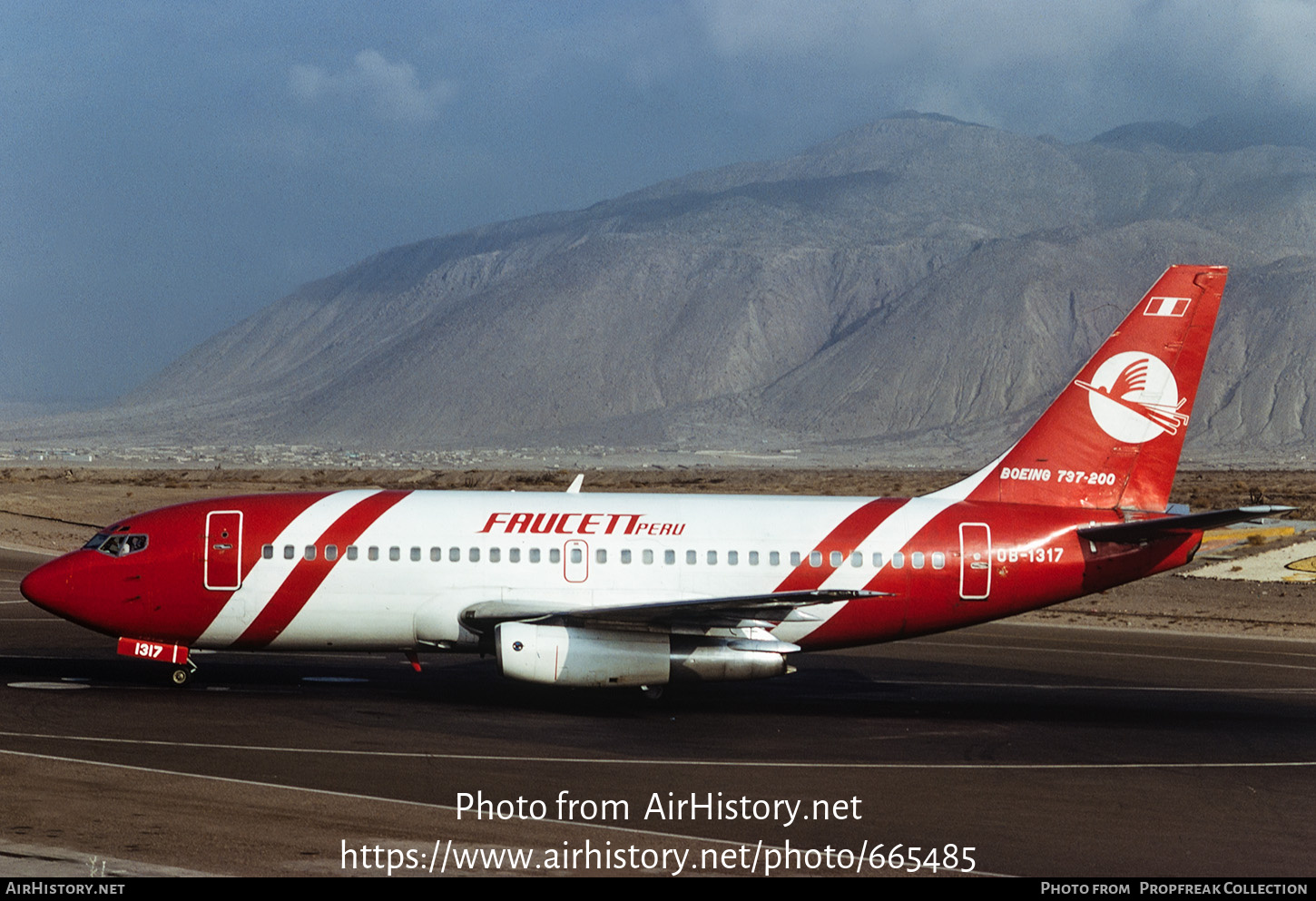 Aircraft Photo of OB-1317 | Boeing 737-247 | Faucett - Peru | AirHistory.net #665485