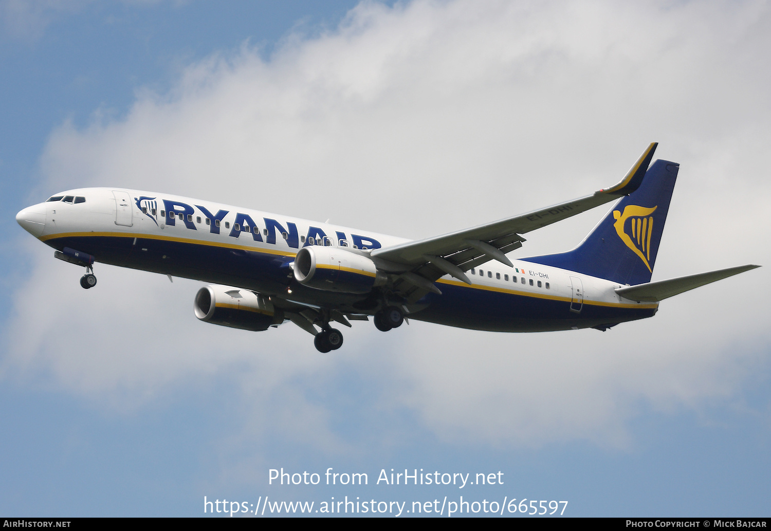 Aircraft Photo of EI-DHI | Boeing 737-8AS | Ryanair | AirHistory.net #665597