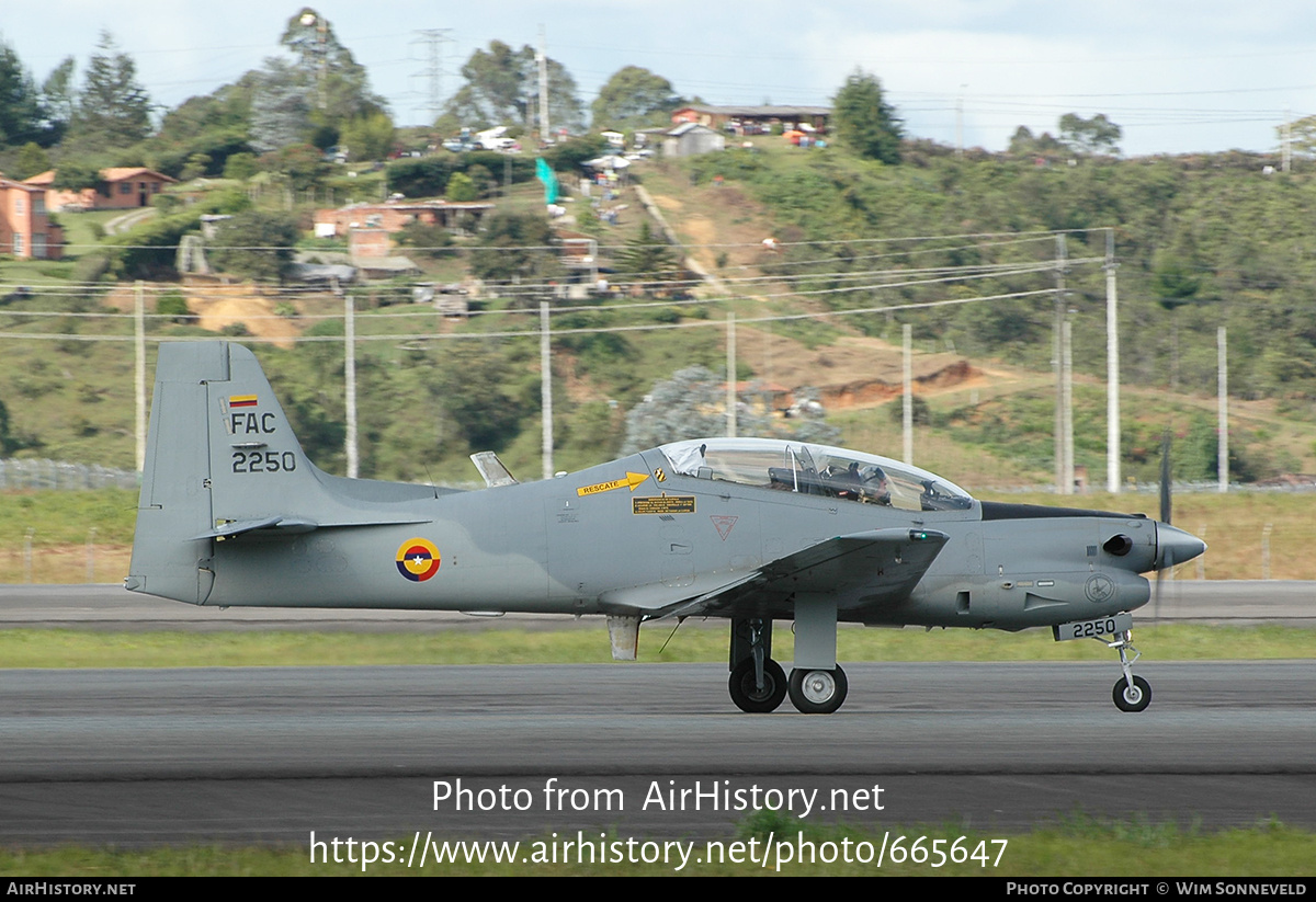 Aircraft Photo of FAC2250 | Embraer AT-27 Tucano | Colombia - Air Force | AirHistory.net #665647