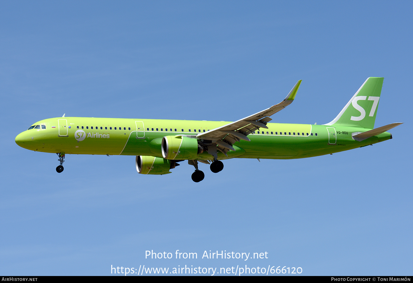 Aircraft Photo of VQ-BDU | Airbus A321-271N | S7 Airlines | AirHistory.net #666120