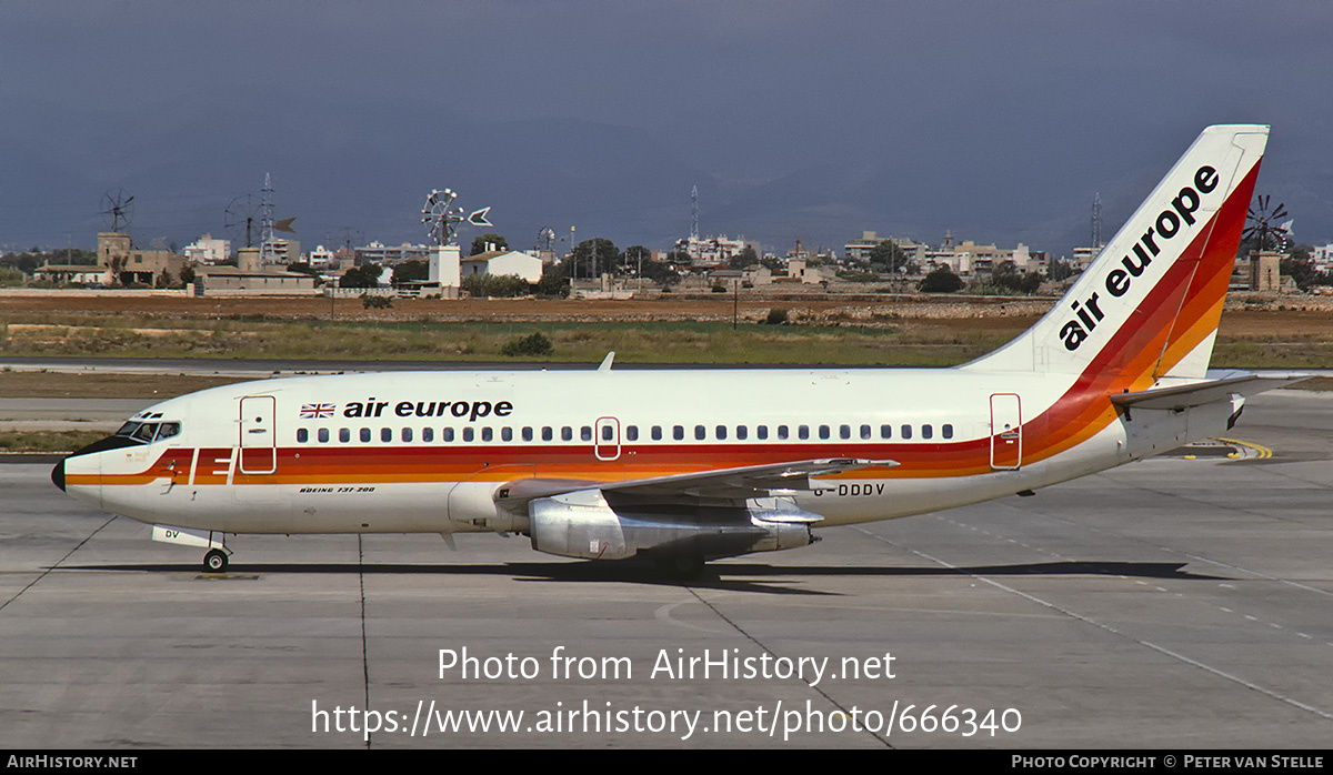 Aircraft Photo of G-DDDV | Boeing 737-2S3/Adv | Air Europe | AirHistory.net #666340