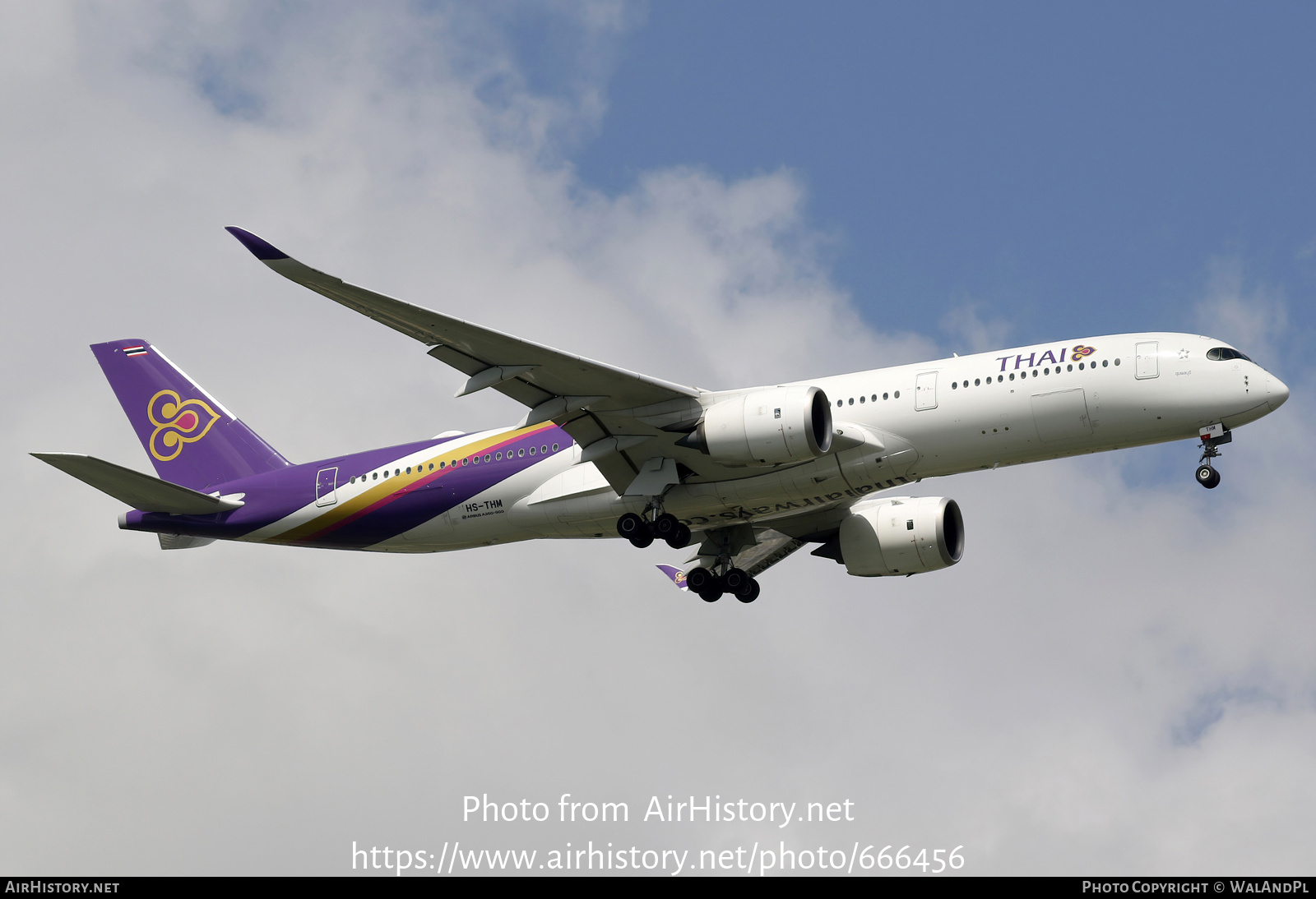 Aircraft Photo of HS-THM | Airbus A350-941 | Thai Airways International | AirHistory.net #666456