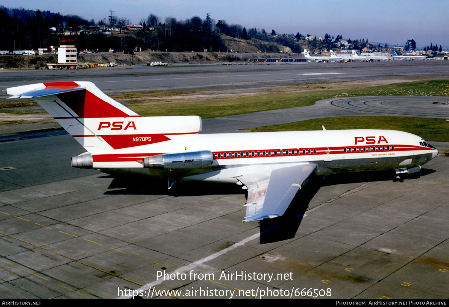 Aircraft Photo of N970PS | Boeing 727-14 | PSA - Pacific Southwest Airlines | AirHistory.net #666508