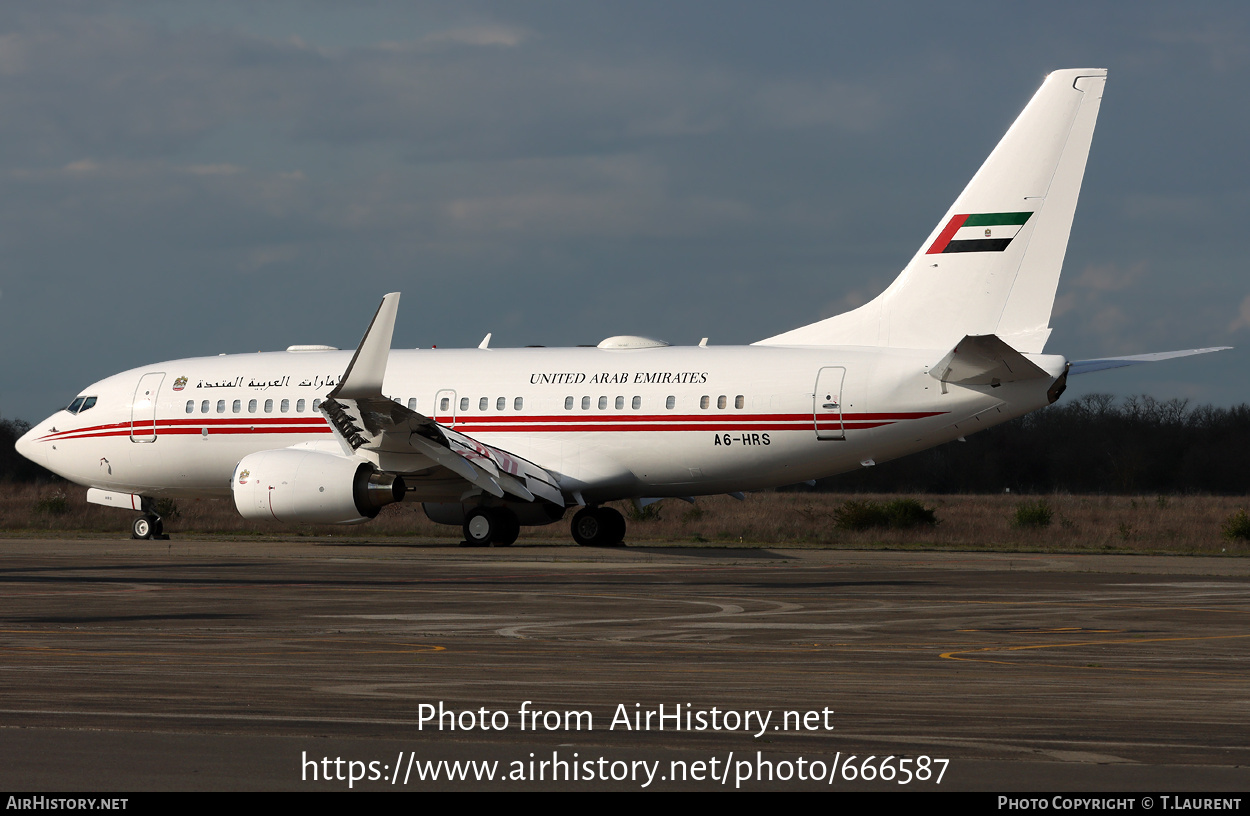 Aircraft Photo of A6-HRS | Boeing 737-7EO BBJ | United Arab Emirates Government | AirHistory.net #666587