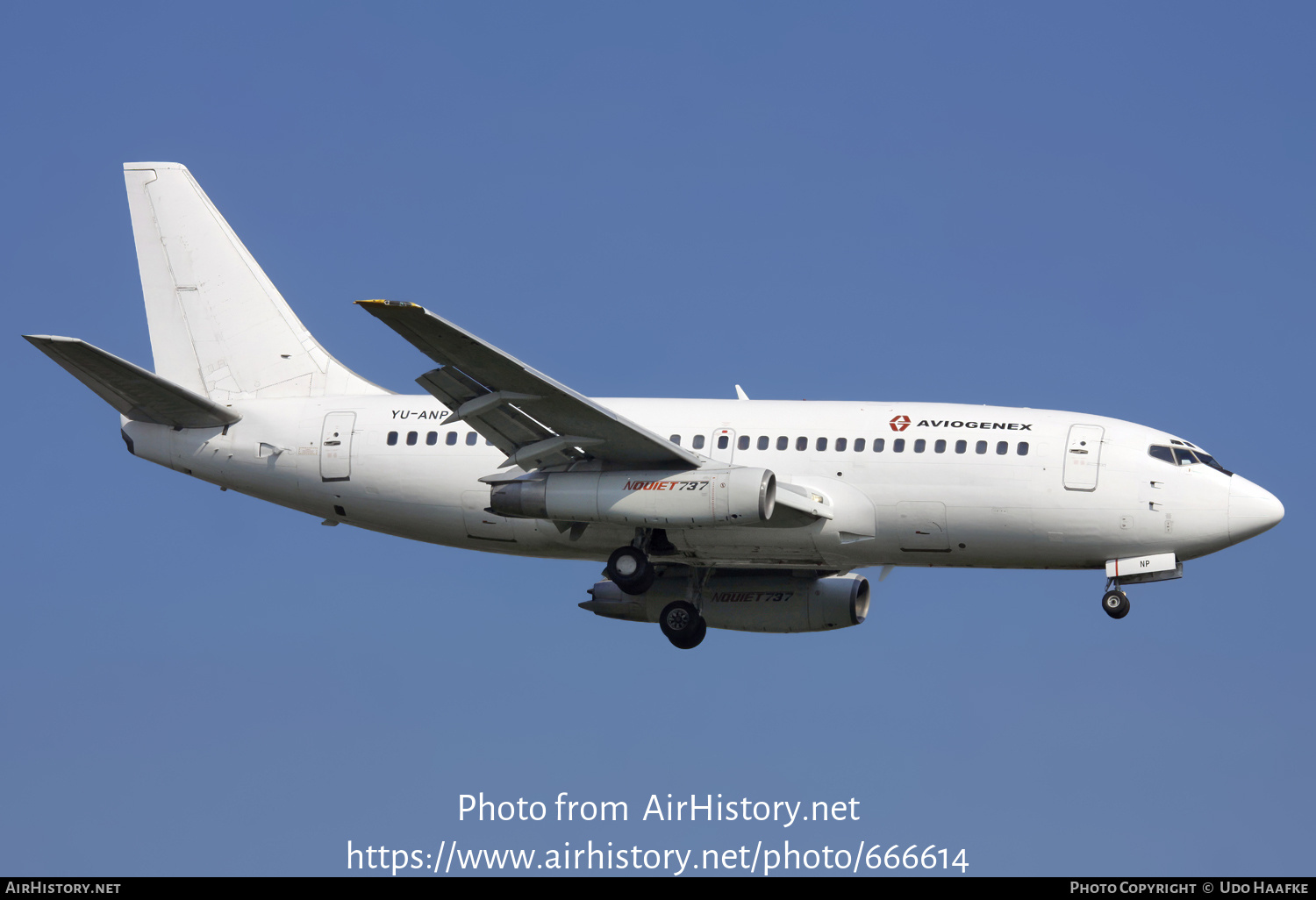 Aircraft Photo of YU-ANP | Boeing 737-2K3/Adv | Aviogenex | AirHistory.net #666614