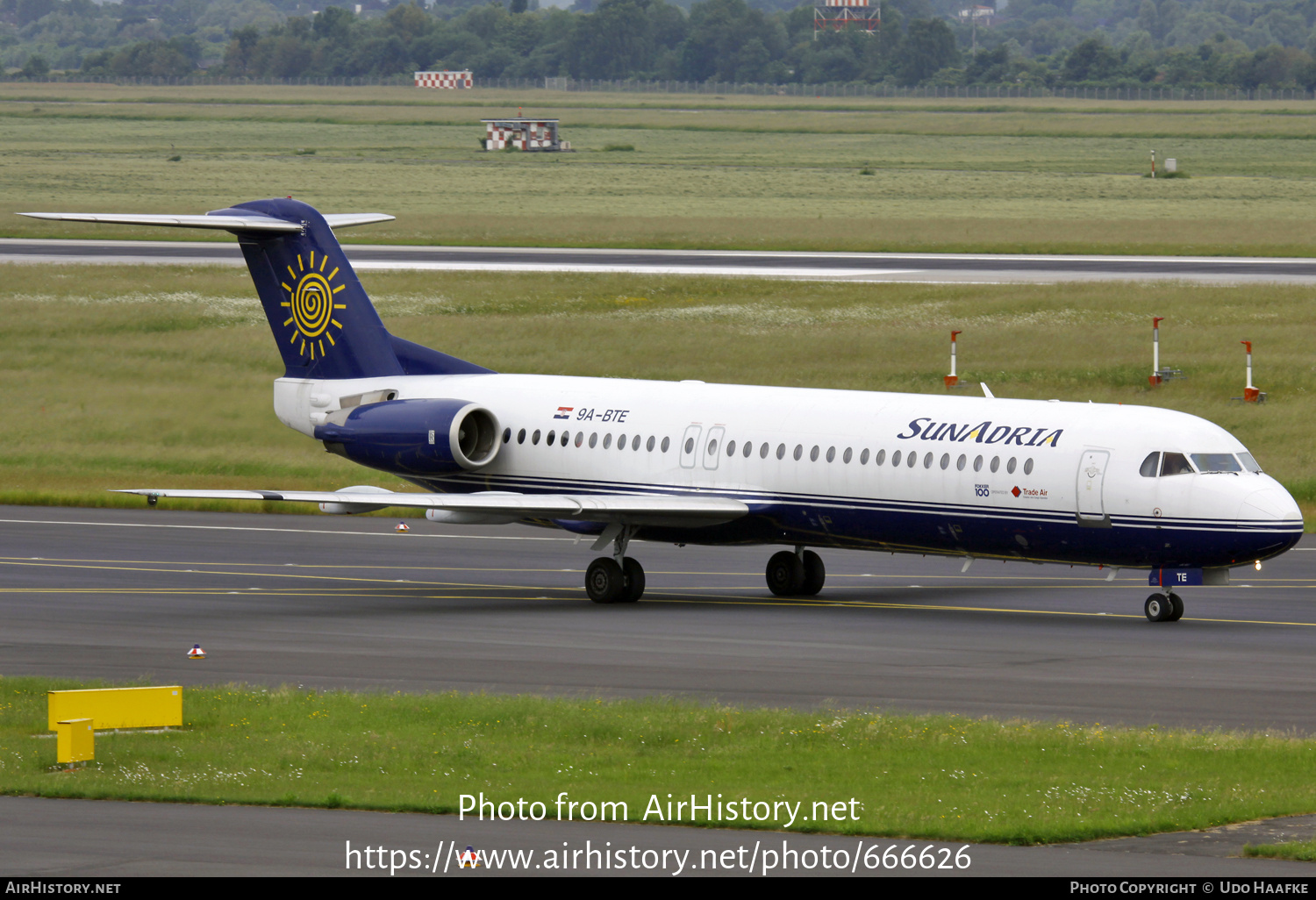 Aircraft Photo of 9A-BTE | Fokker 100 (F28-0100) | SunAdria Airlines | AirHistory.net #666626