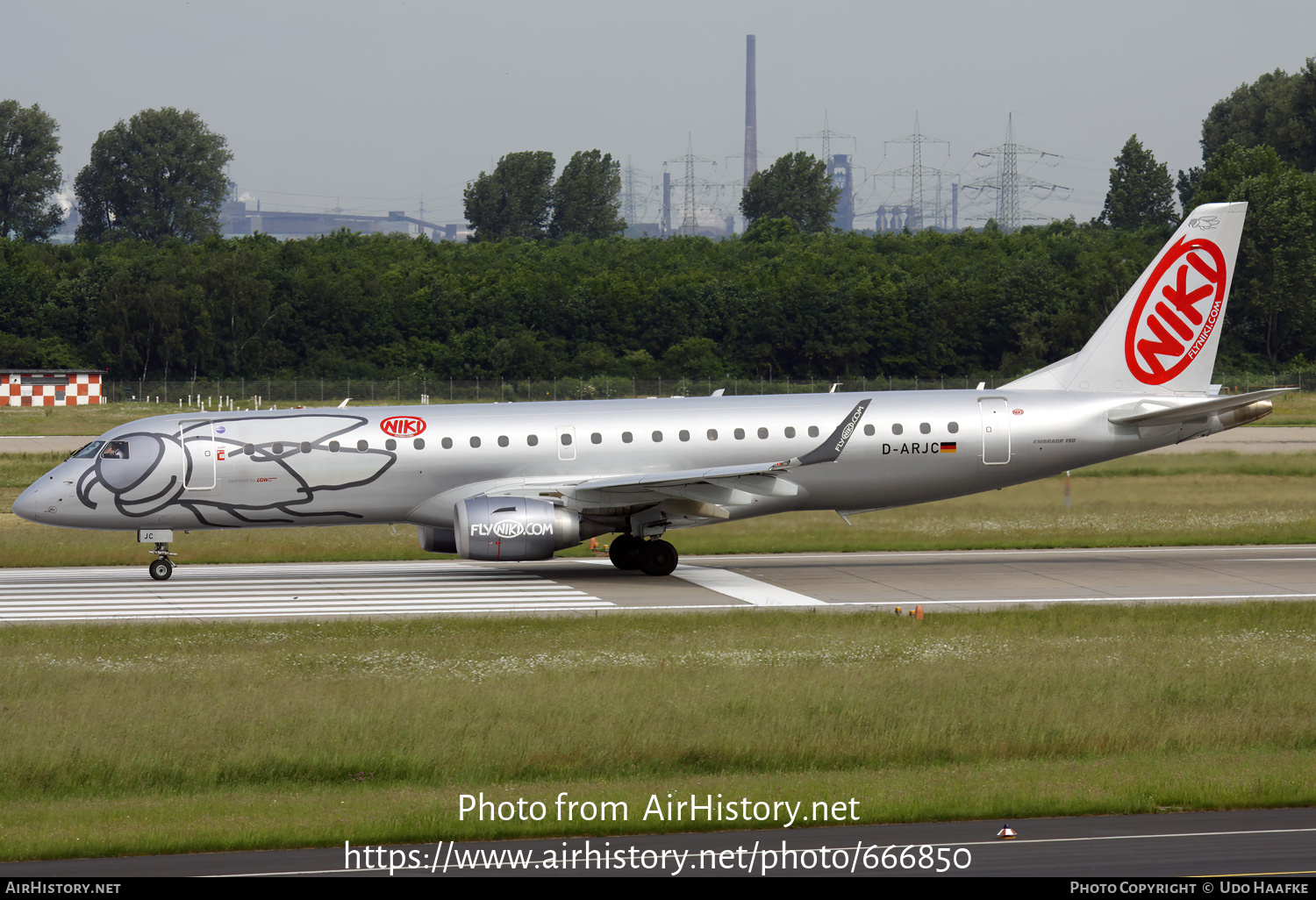 Aircraft Photo of D-ARJC | Embraer 190LR (ERJ-190-100LR) | Niki | AirHistory.net #666850