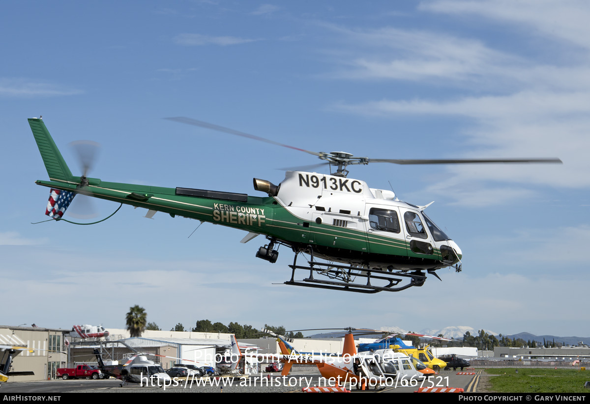 Aircraft Photo of N913KC | Airbus Helicopters H-125 | Kern County Sheriff | AirHistory.net #667521