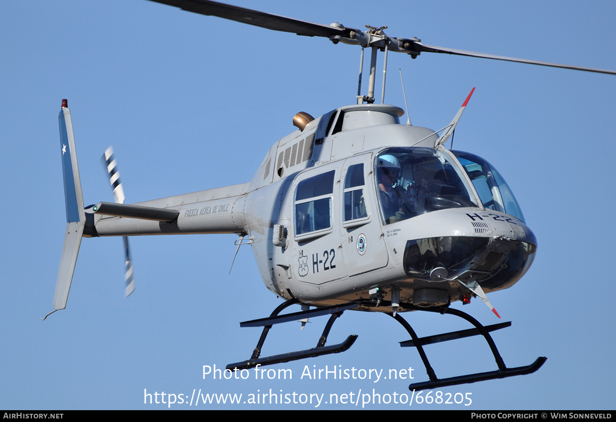 Aircraft Photo of H-22 | Bell 206B JetRanger II | Chile - Air Force | AirHistory.net #668205