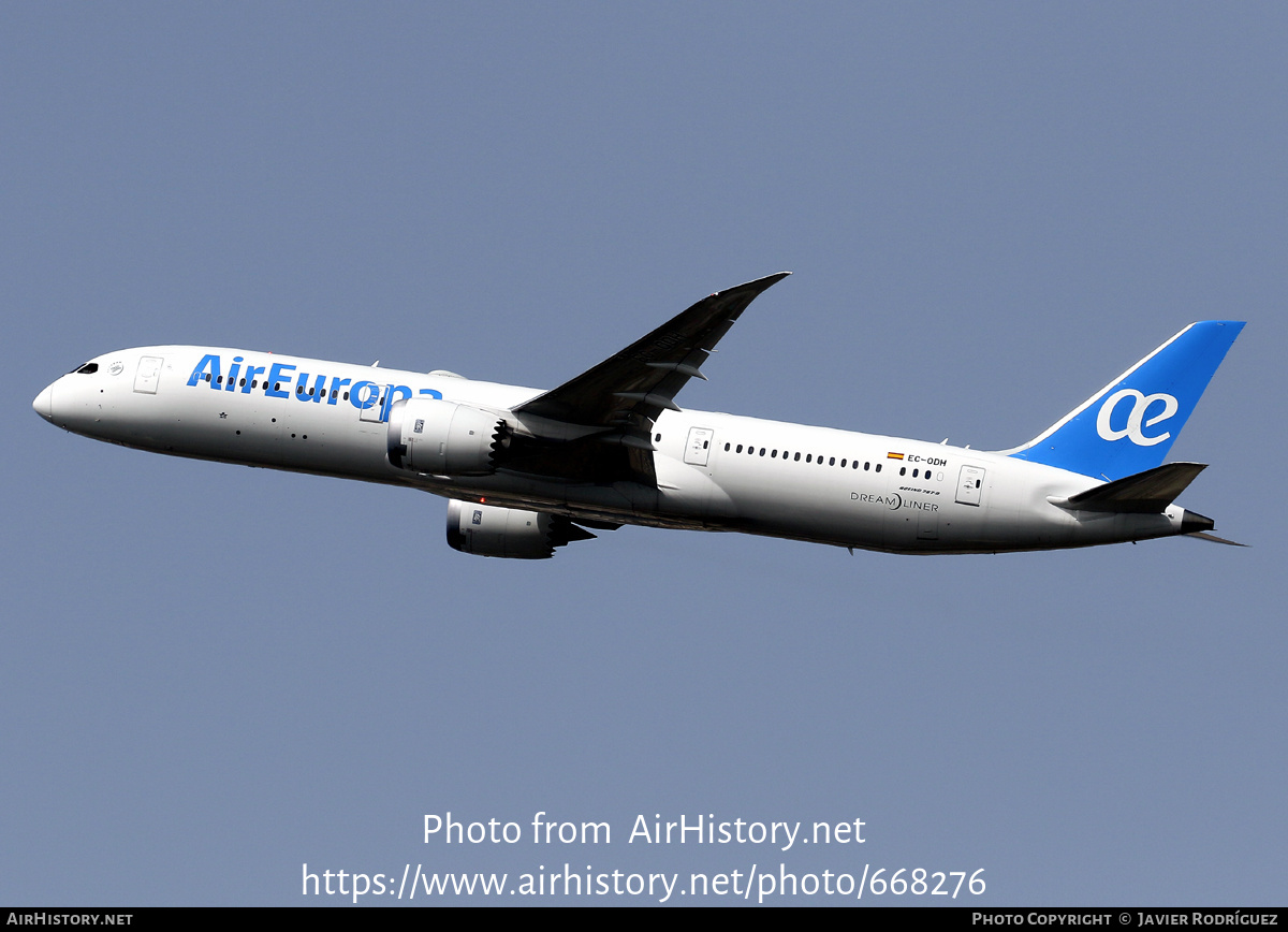 Aircraft Photo of EC-ODH | Boeing 787-9 Dreamliner | Air Europa | AirHistory.net #668276