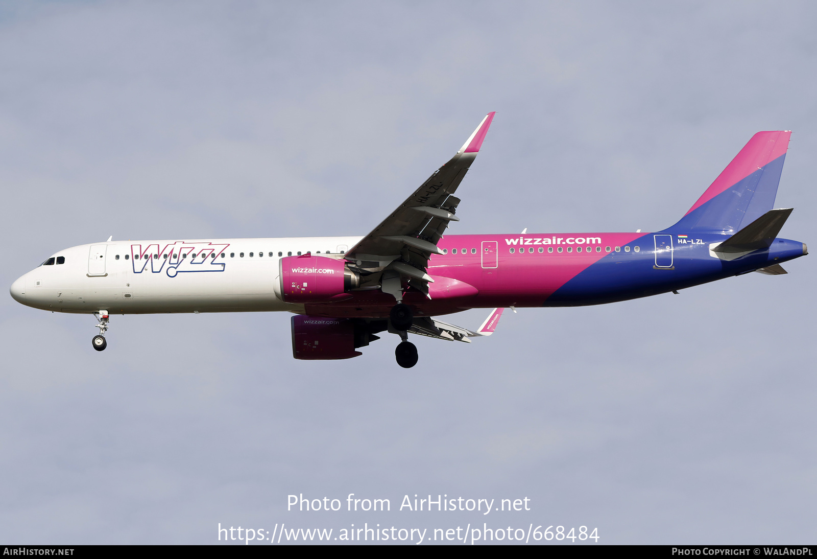 Aircraft Photo of HA-LZL | Airbus A321-271NX | Wizz Air | AirHistory.net #668484