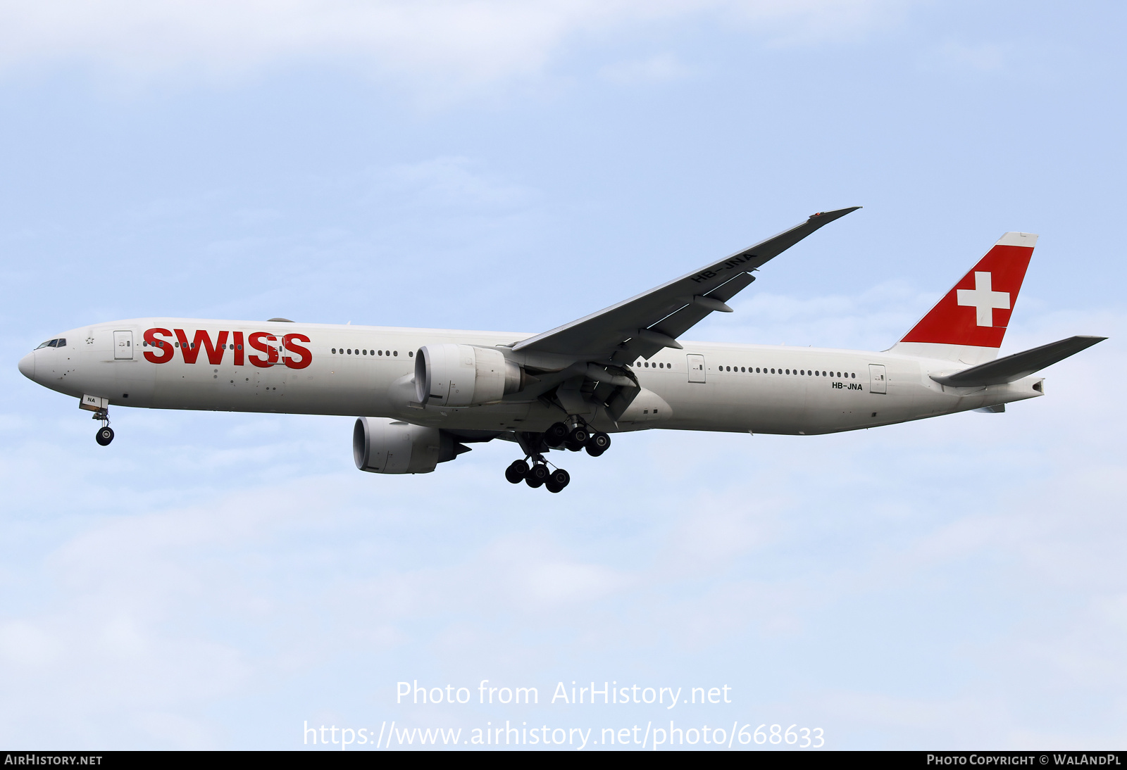 Aircraft Photo of HB-JNA | Boeing 777-3DE/ER | Swiss International Air ...