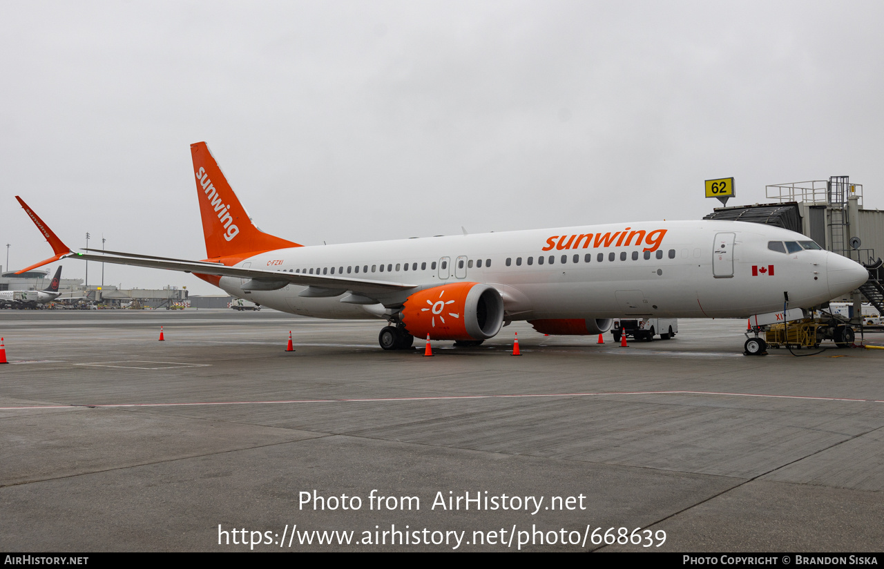 Aircraft Photo of C-FZXI | Boeing 737-8 Max 8 | Sunwing Airlines | AirHistory.net #668639