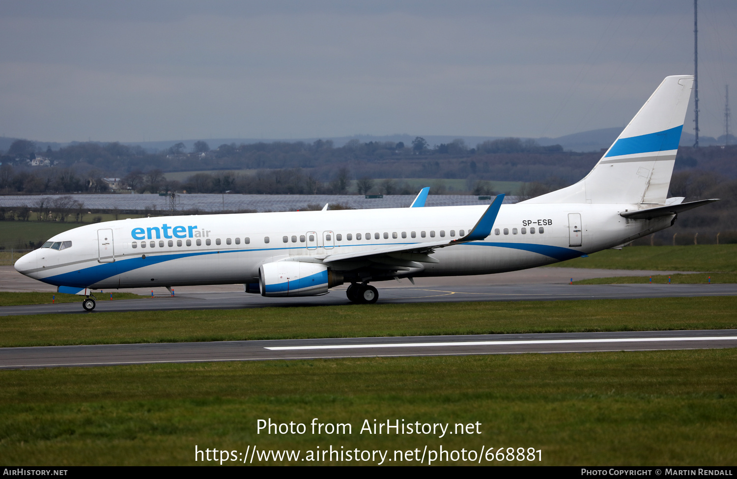 Aircraft Photo of SP-ESB | Boeing 737-8Q8 | Enter Air | AirHistory.net #668881