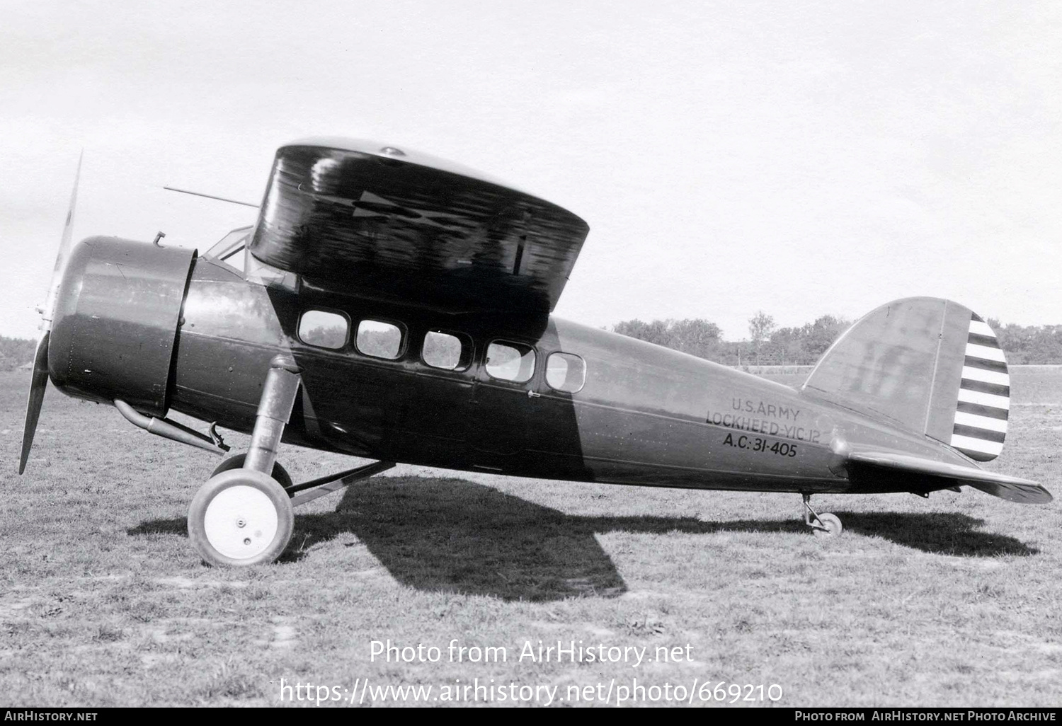 Aircraft Photo of 31-405 / AC31-405 | Lockheed Y1C-12 | USA - Air Force ...