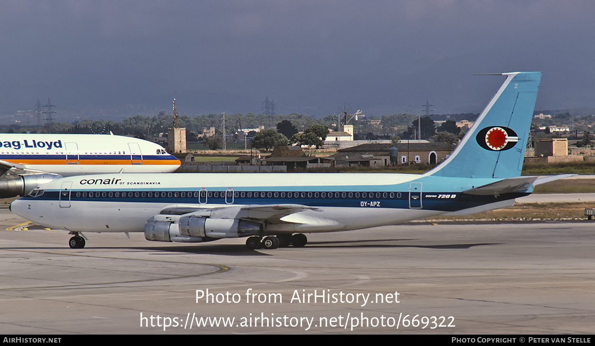 Aircraft Photo of OY-APZ | Boeing 720-051B | Conair of Scandinavia | AirHistory.net #669322