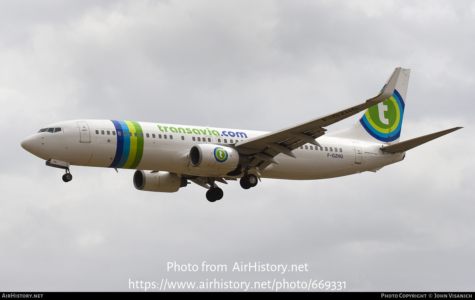 Aircraft Photo of F-GZHG | Boeing 737-8K2 | Transavia | AirHistory.net #669331