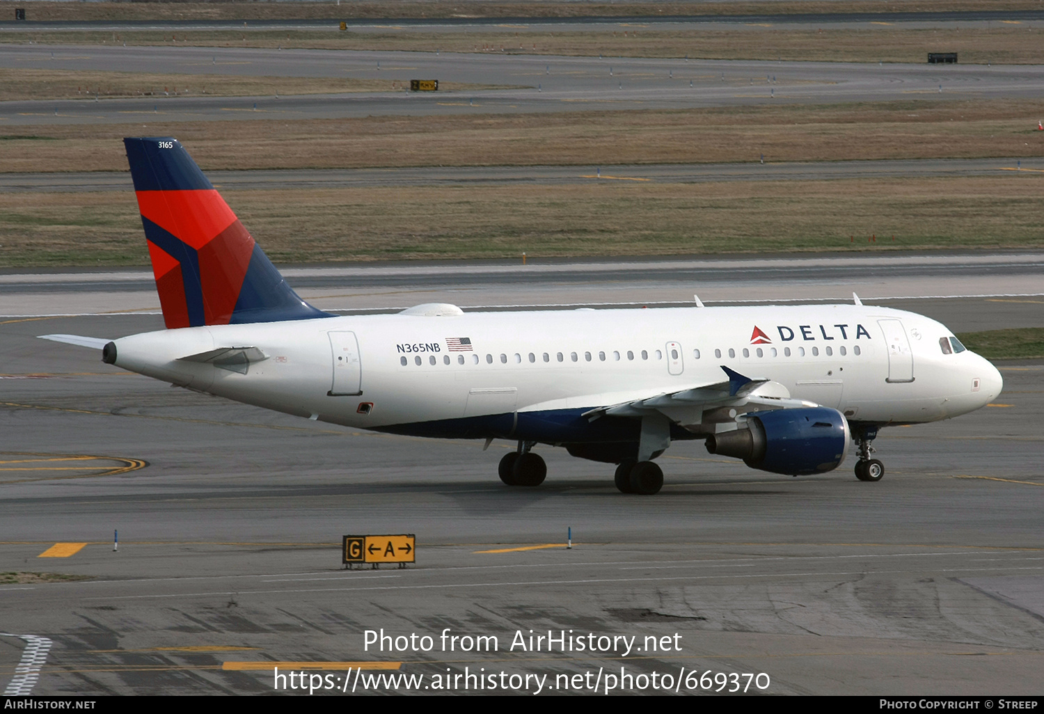 Aircraft Photo of N365NB | Airbus A319-114 | Delta Air Lines | AirHistory.net #669370