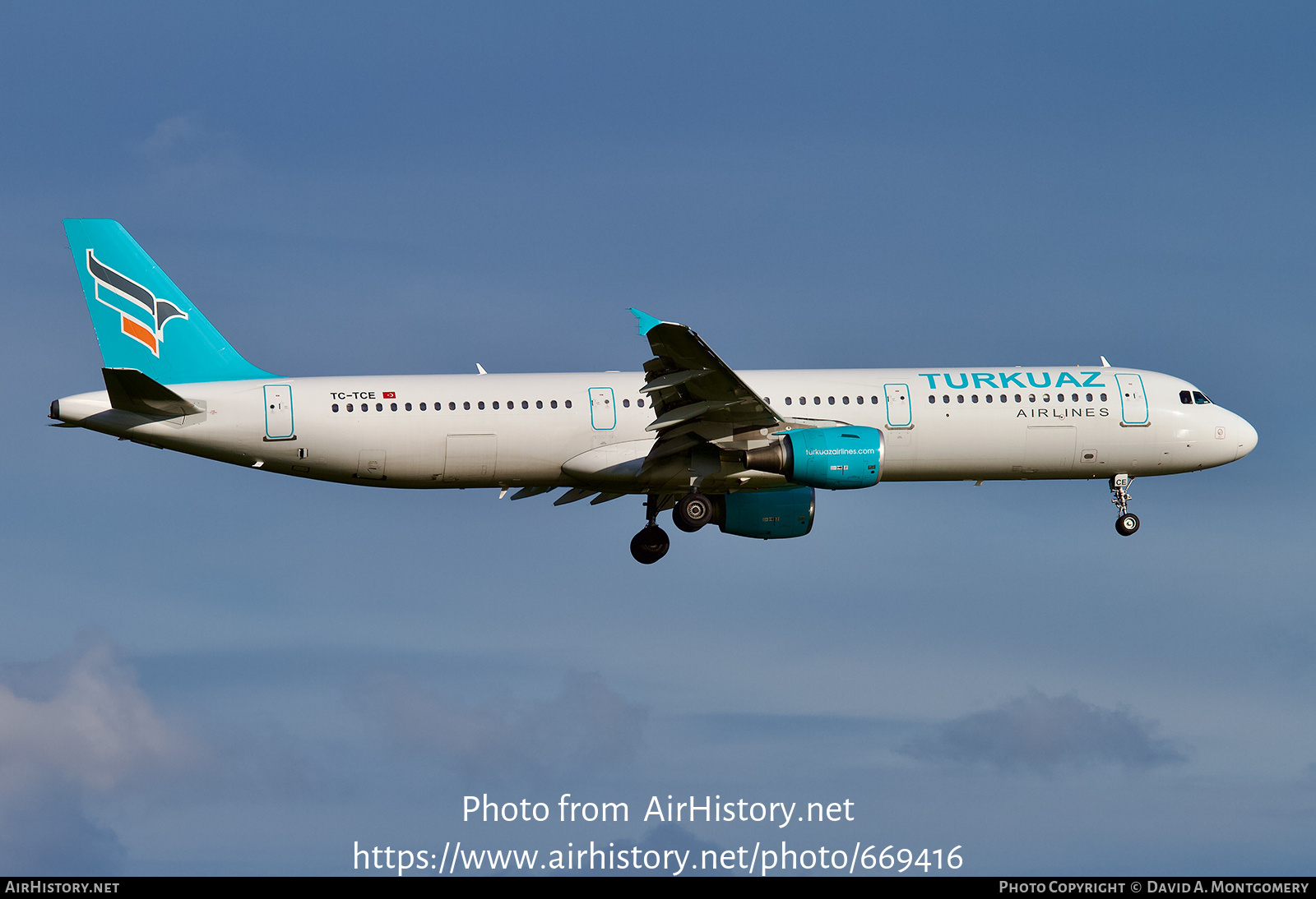 Aircraft Photo of TC-TCE | Airbus A321-211 | Turkuaz Airlines | AirHistory.net #669416