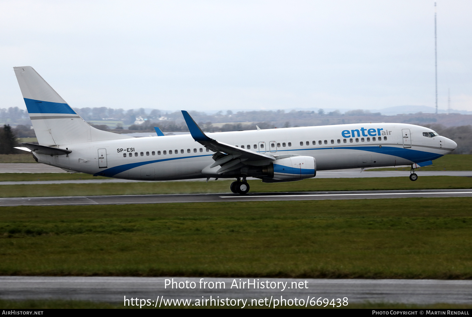 Aircraft Photo of SP-ESI | Boeing 737-8Q8 | Enter Air | AirHistory.net #669438