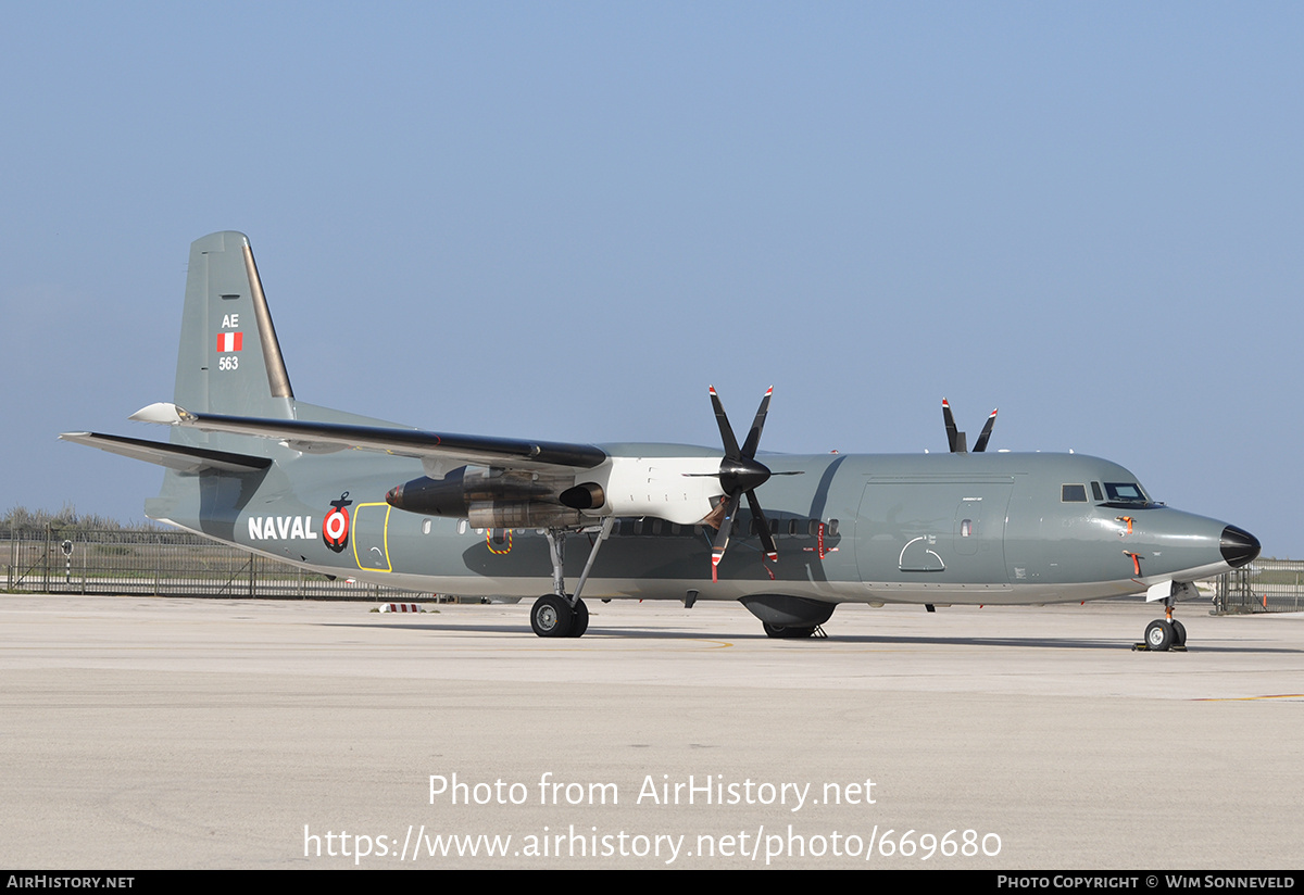 Aircraft Photo of AE563 | Fokker 60MPA | Peru - Navy | AirHistory.net #669680