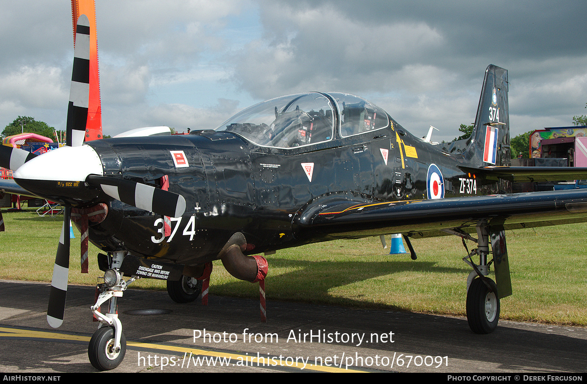 Aircraft Photo of ZF374 | Short S-312 Tucano T1 | UK - Air Force | AirHistory.net #670091