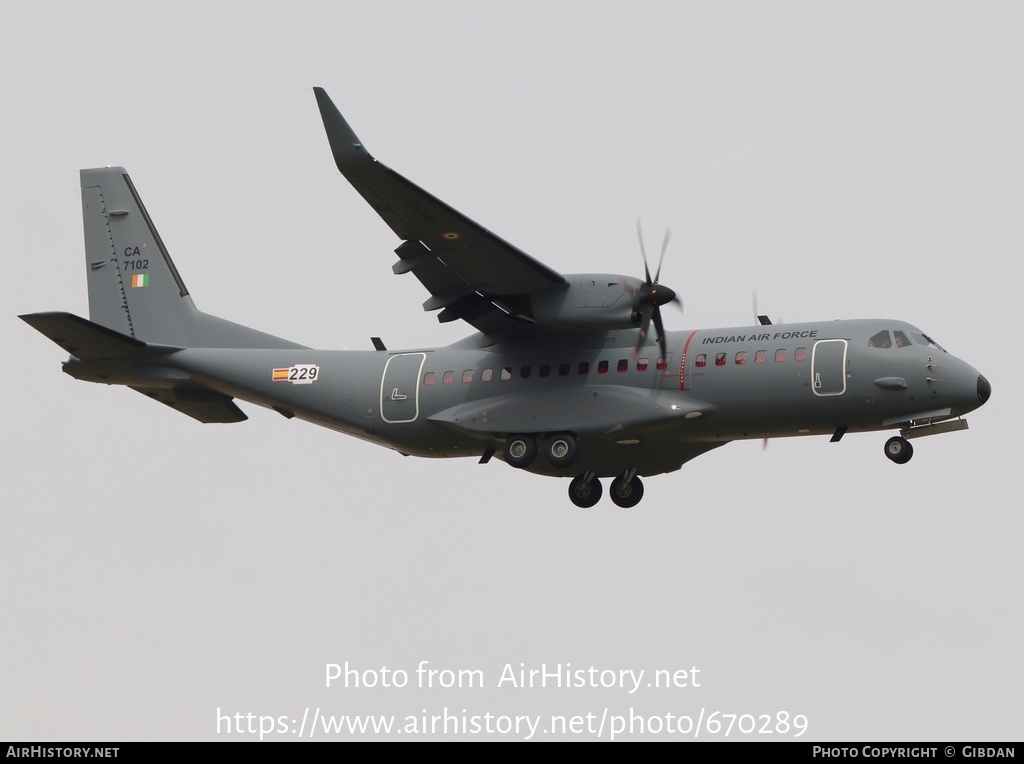 Aircraft Photo of 7102 | CASA C295W | India - Air Force | AirHistory ...