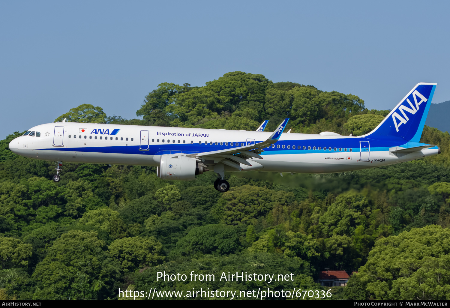 Aircraft Photo of JA143A | Airbus A321-272N | All Nippon Airways - ANA | AirHistory.net #670336