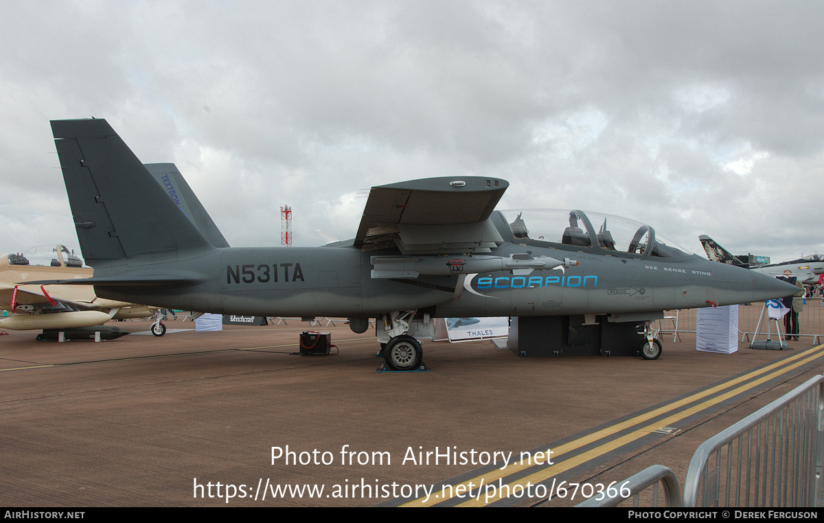 Aircraft Photo of N531TA | Cessna E530 Scorpion | Textron AirLand | AirHistory.net #670366